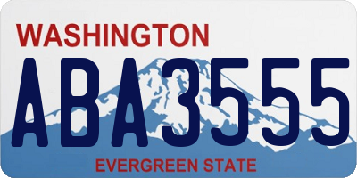 WA license plate ABA3555