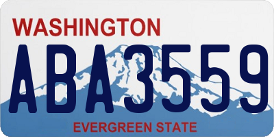 WA license plate ABA3559