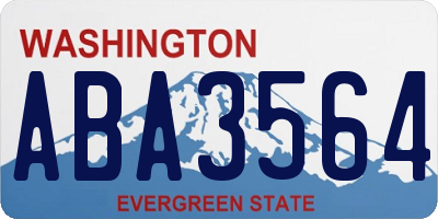 WA license plate ABA3564