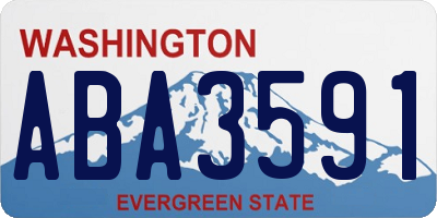 WA license plate ABA3591