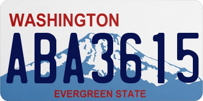 WA license plate ABA3615
