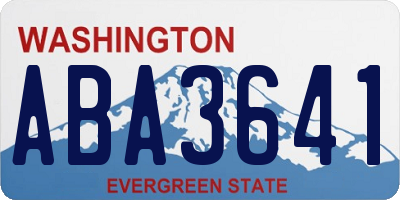 WA license plate ABA3641