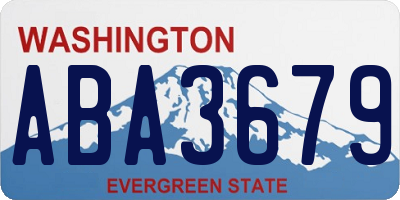 WA license plate ABA3679