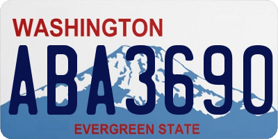 WA license plate ABA3690