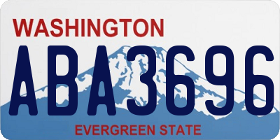 WA license plate ABA3696