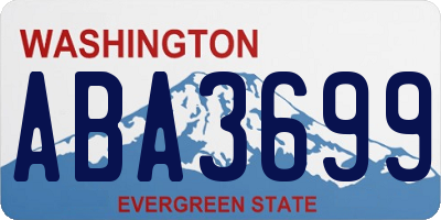 WA license plate ABA3699