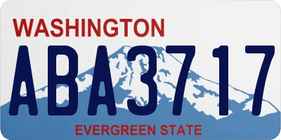 WA license plate ABA3717