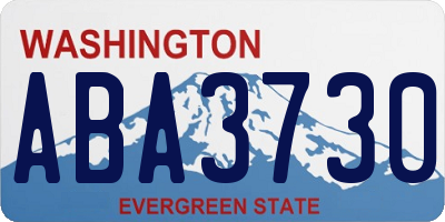 WA license plate ABA3730