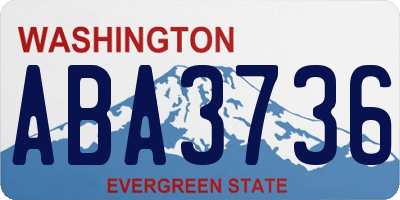 WA license plate ABA3736