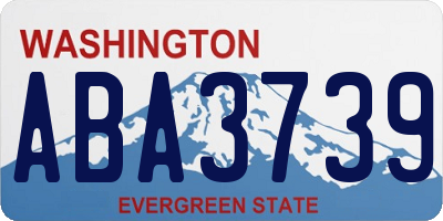 WA license plate ABA3739