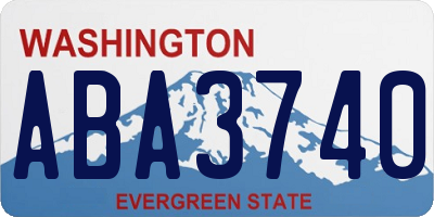 WA license plate ABA3740