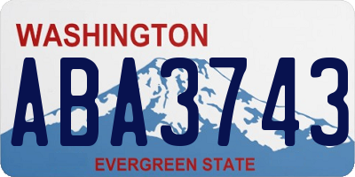 WA license plate ABA3743