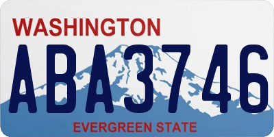 WA license plate ABA3746