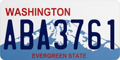 WA license plate ABA3761