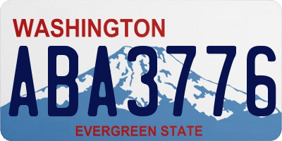 WA license plate ABA3776