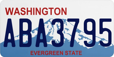 WA license plate ABA3795