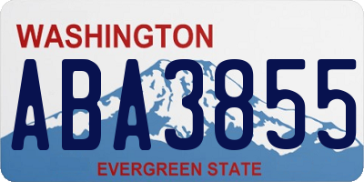 WA license plate ABA3855