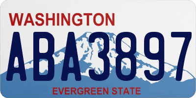 WA license plate ABA3897