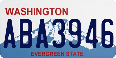 WA license plate ABA3946