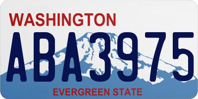 WA license plate ABA3975