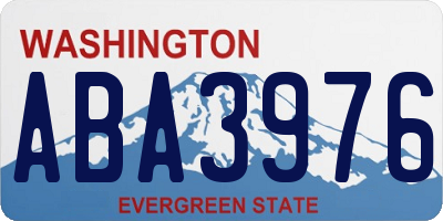 WA license plate ABA3976