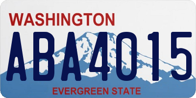 WA license plate ABA4015
