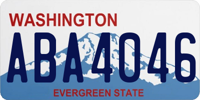 WA license plate ABA4046