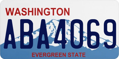 WA license plate ABA4069