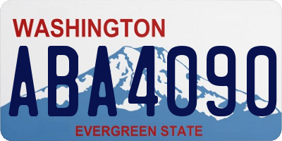 WA license plate ABA4090