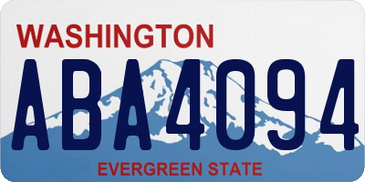 WA license plate ABA4094