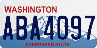 WA license plate ABA4097