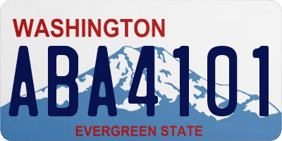 WA license plate ABA4101