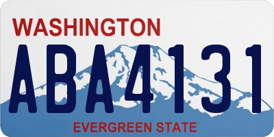 WA license plate ABA4131