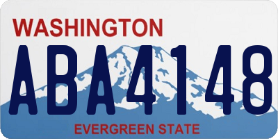 WA license plate ABA4148