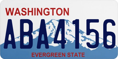 WA license plate ABA4156