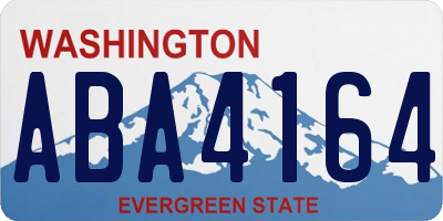 WA license plate ABA4164
