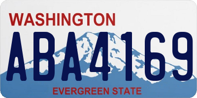 WA license plate ABA4169