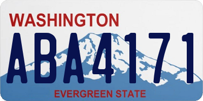 WA license plate ABA4171