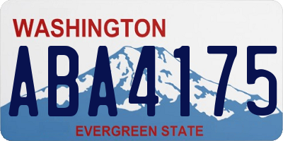 WA license plate ABA4175