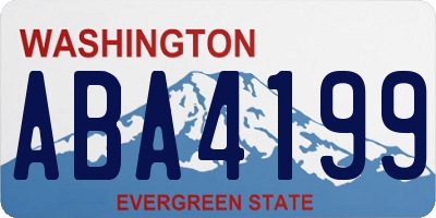 WA license plate ABA4199