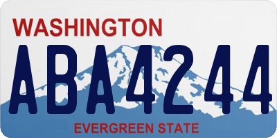 WA license plate ABA4244