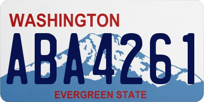 WA license plate ABA4261