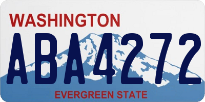 WA license plate ABA4272