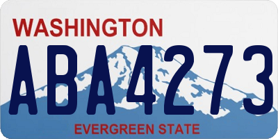 WA license plate ABA4273