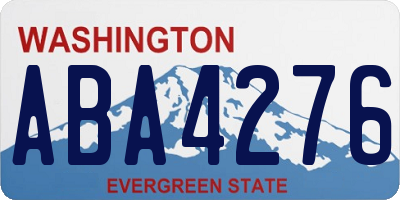 WA license plate ABA4276