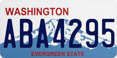 WA license plate ABA4295