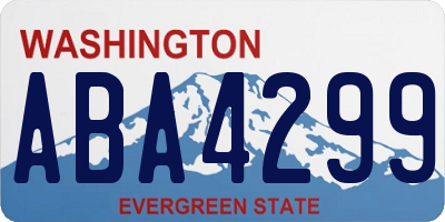 WA license plate ABA4299