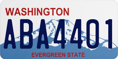 WA license plate ABA4401