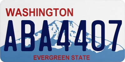 WA license plate ABA4407