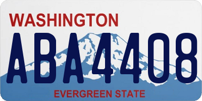 WA license plate ABA4408